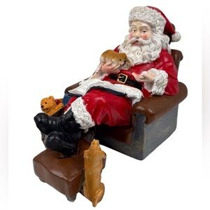 Hobby Lobby St. Nicholas Figurine with Puppies Red /White Decor EUC